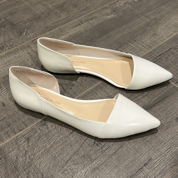 Vanilla Suite white leather pointed toe flat size 35 - Picture 4 of 5
